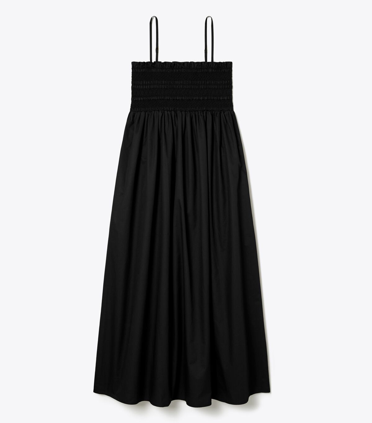 tory burch smocked cotton midi dress