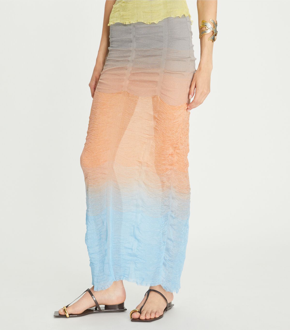 tory burch polyester ombr skirt