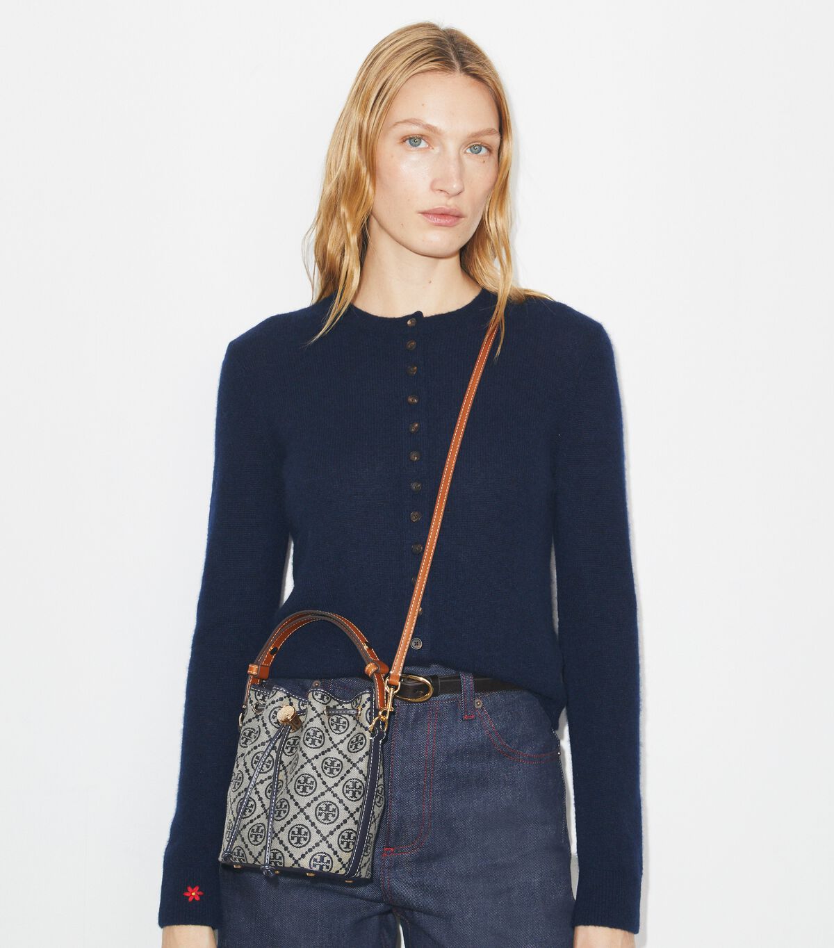 T Monogram Mini Bucket Bag tory burch t monogram mini bucket bag