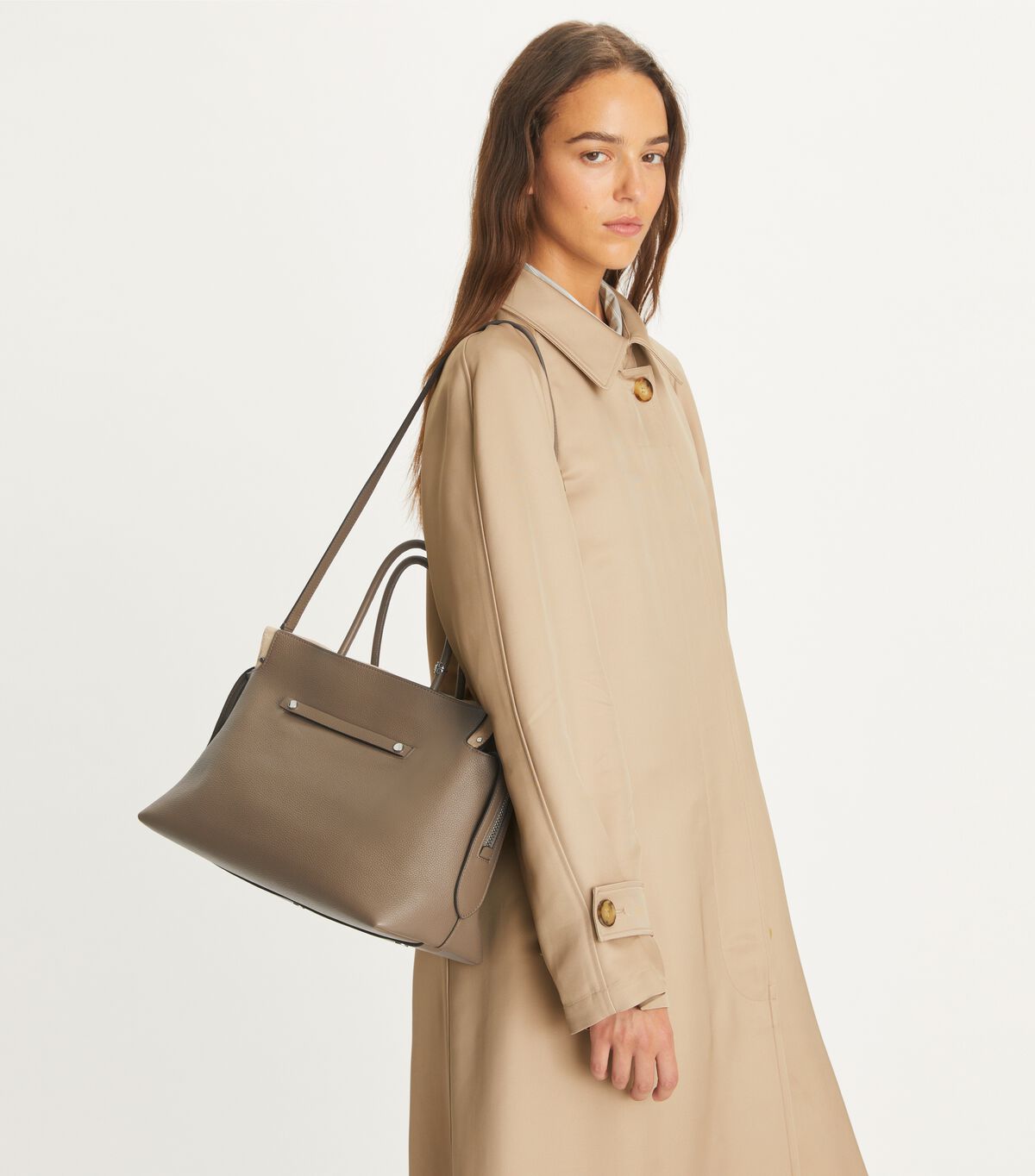 tory burch large mercer pebbled satchel