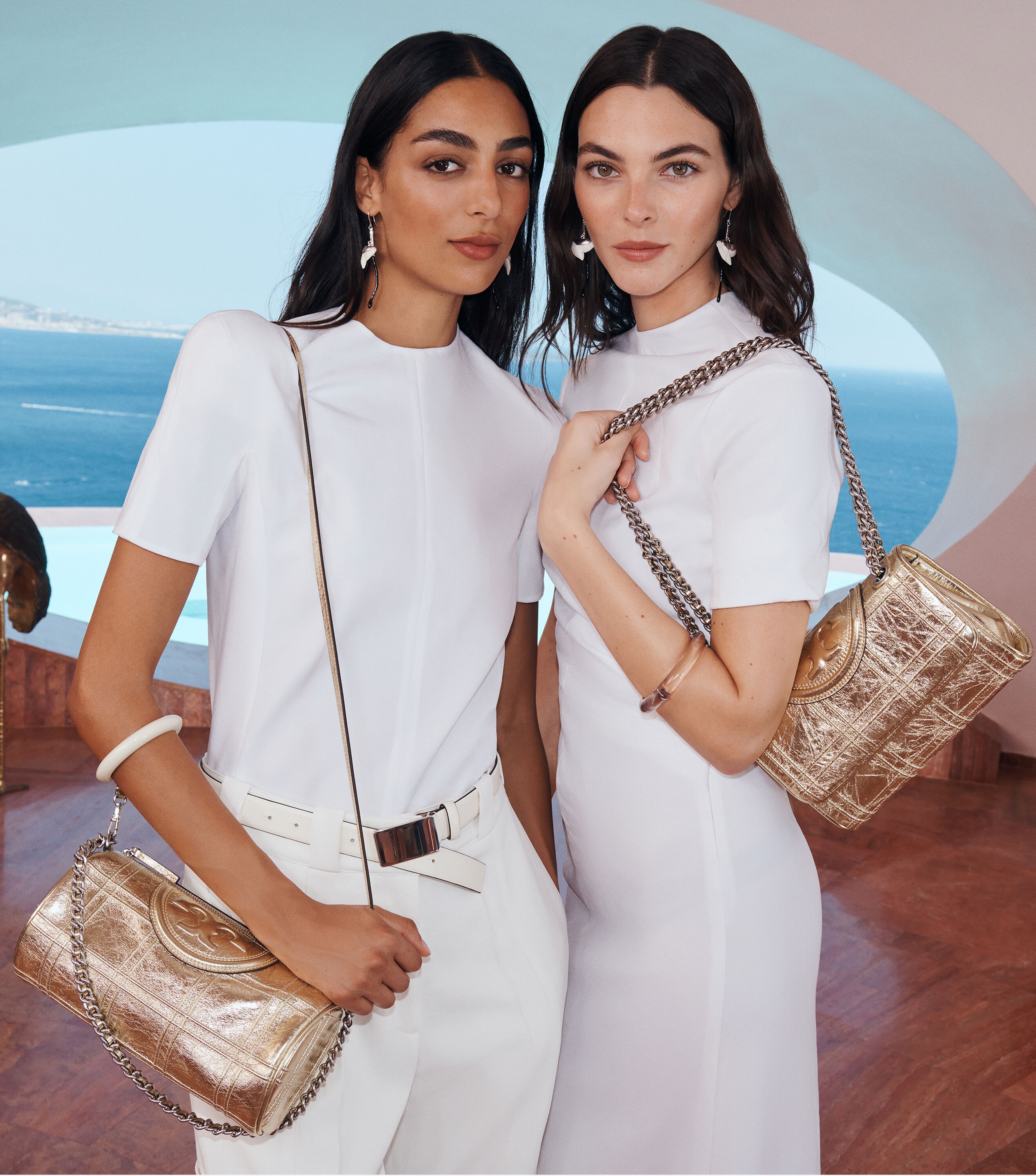 Tory burch fleming metallic online