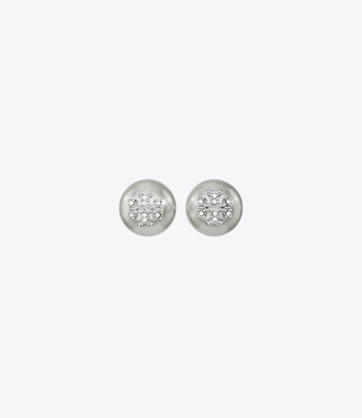 tory burch moondance pearl and pave stud earrings