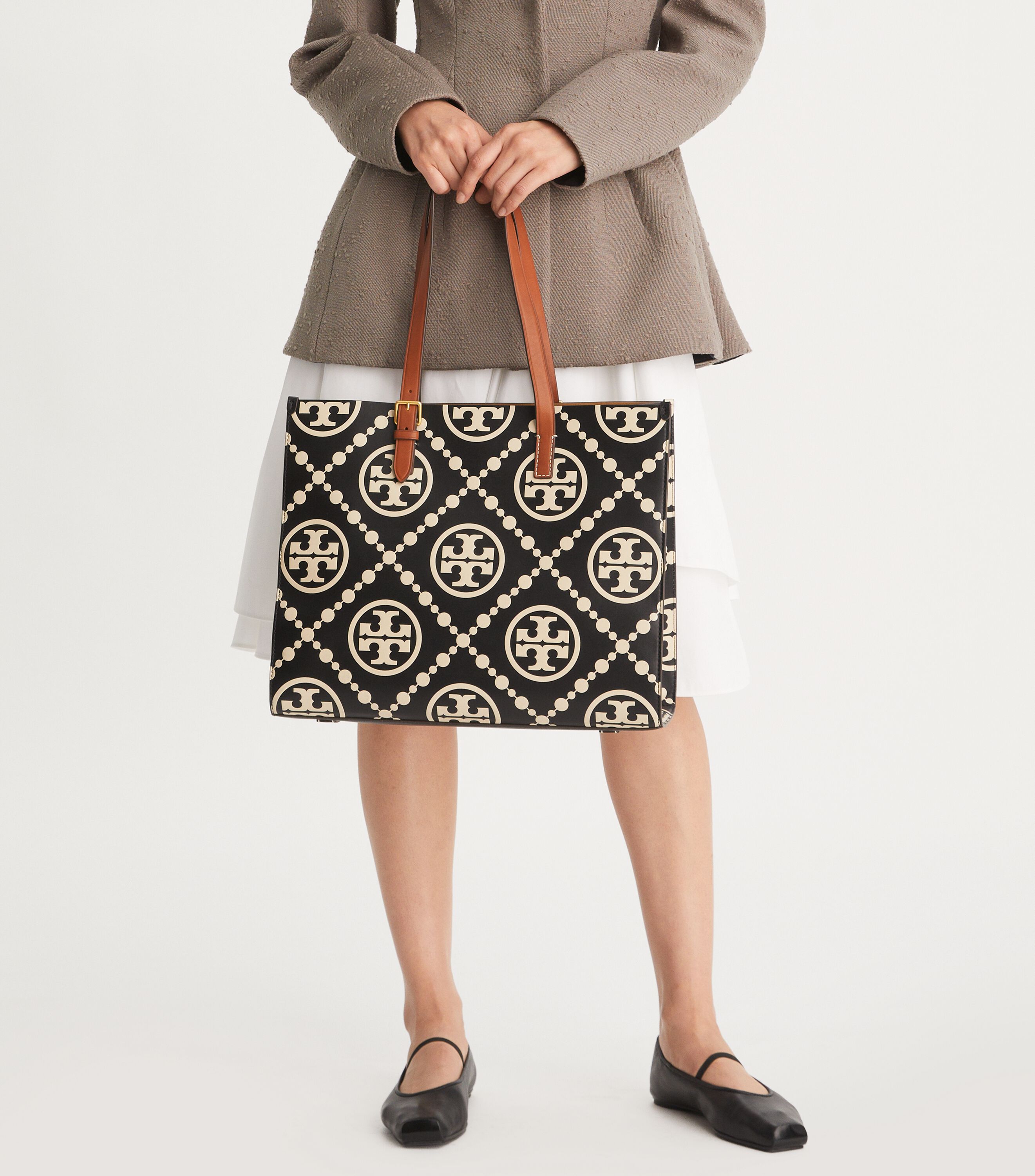 Tory Burch T Monogram Contrast Embossed Tote Tory Burch KW