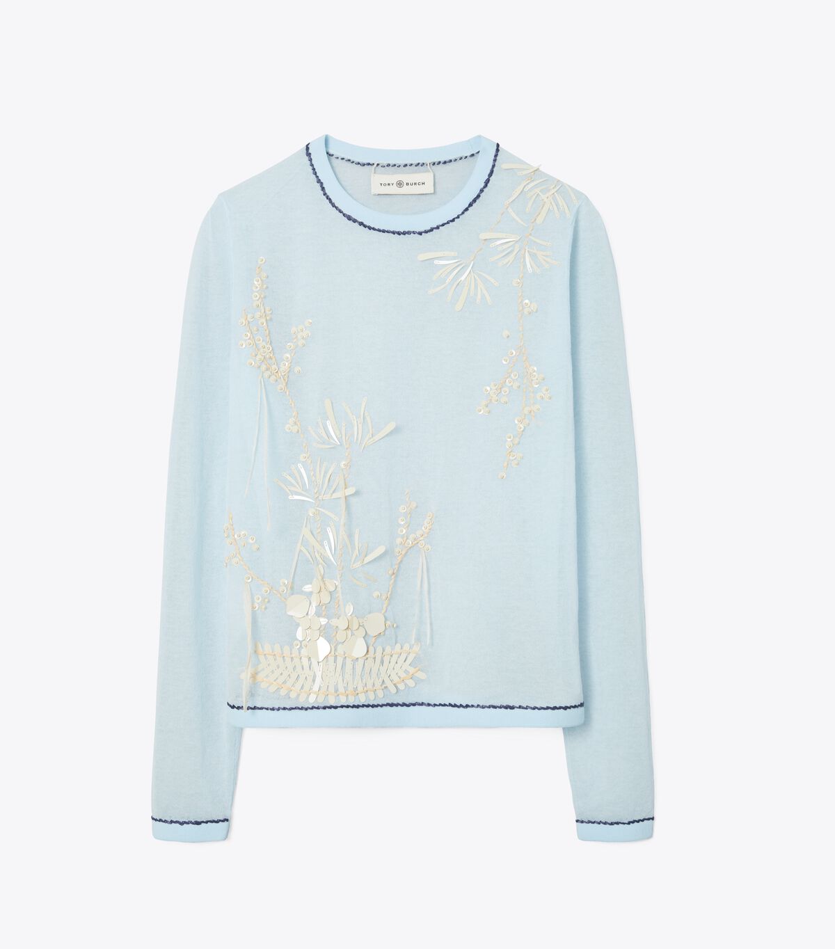 tory burch embellished crewneck
