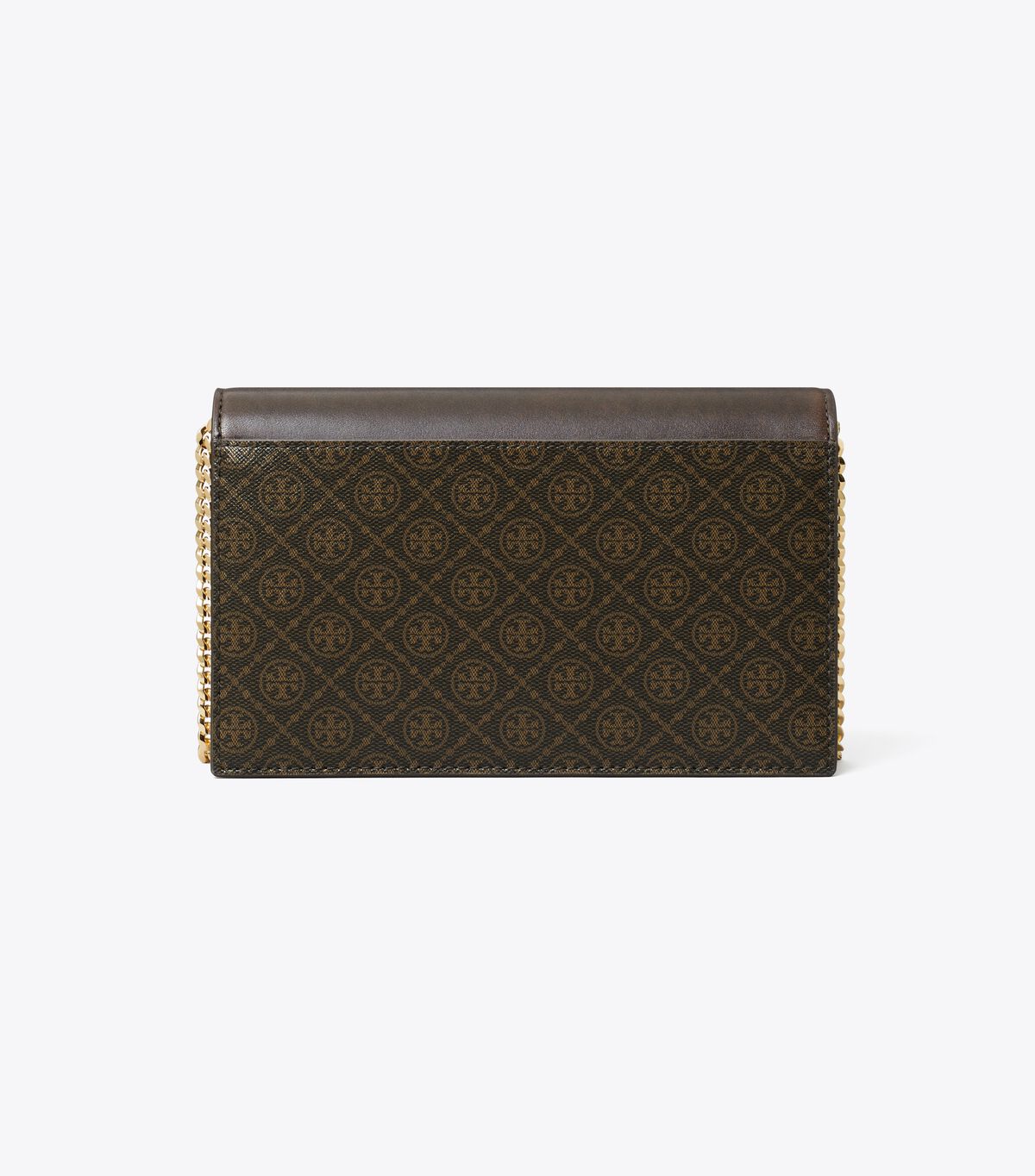 tory burch t monogram coated canvas envelope chain wallet