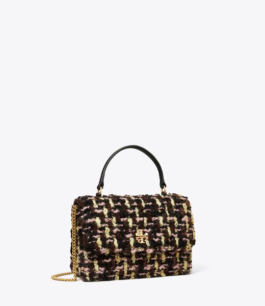 Mini Kira Tweed Top Handle Chain Wallet