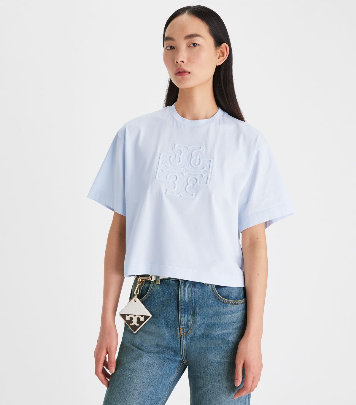 tory burch relaxed logo t shirt