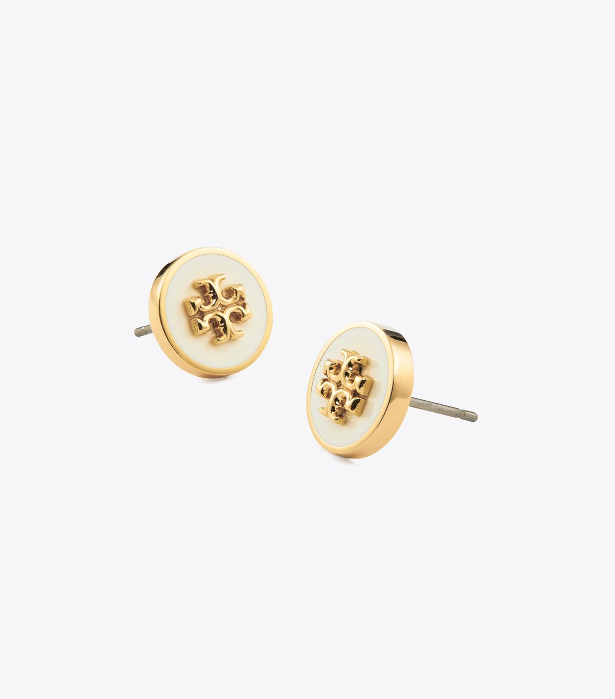 tory burch kira enamel circle stud earring