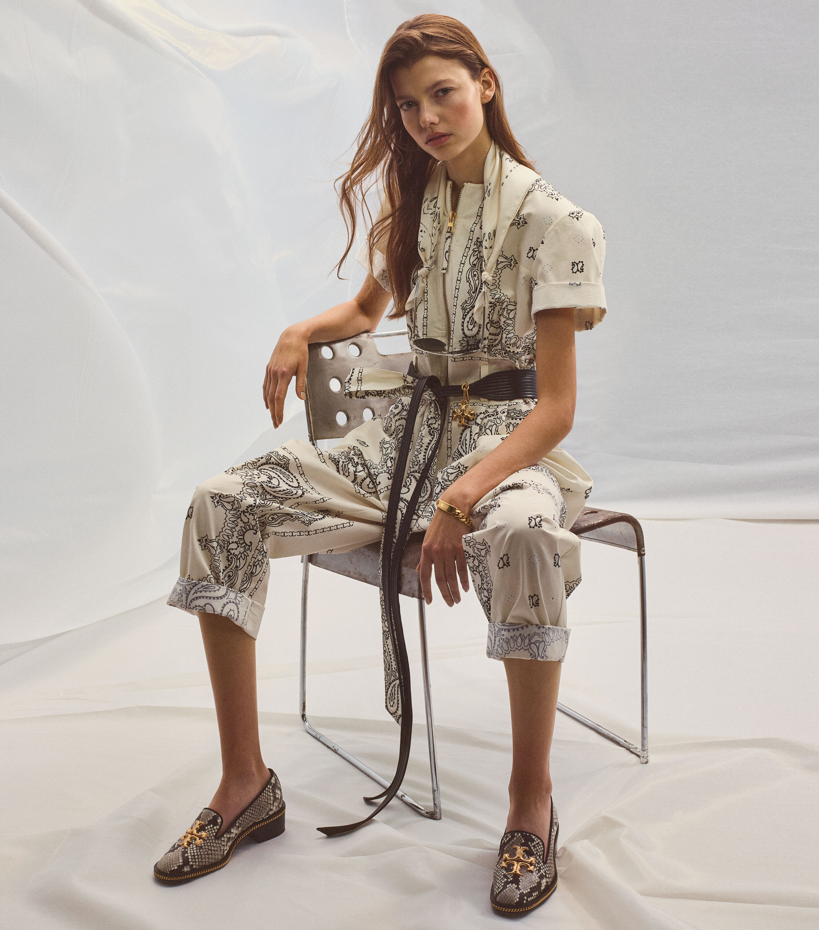 Tory burch bandana jumpsuit clearance