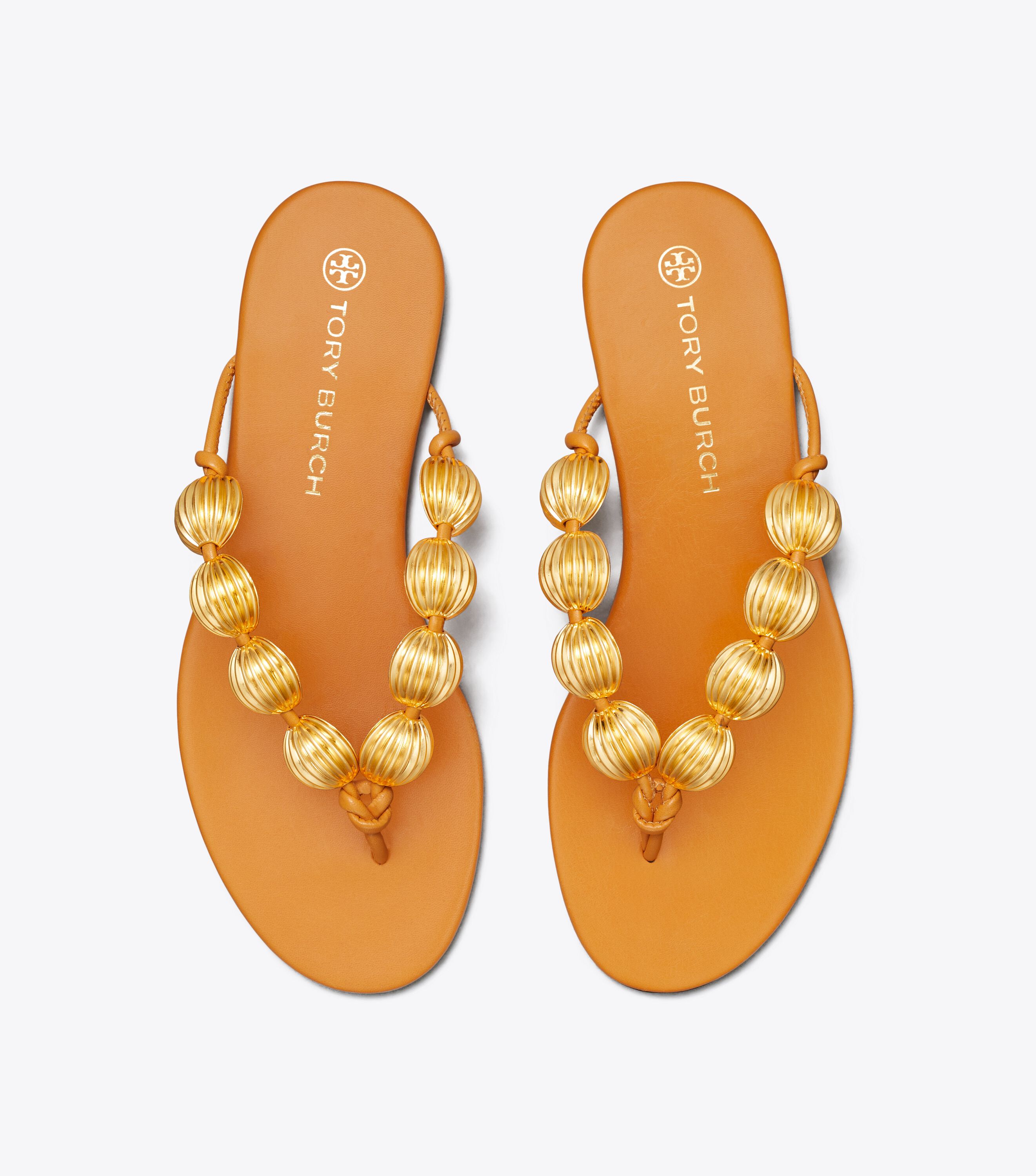 Tory burch beaded sandals best sale