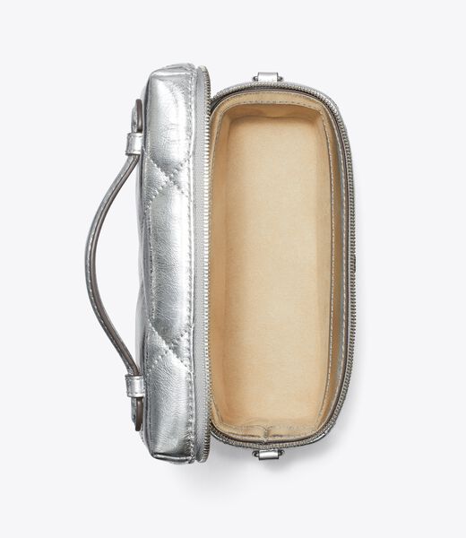 tory burch حقيبة مكياج معدنية كيرا دايموند كوالت