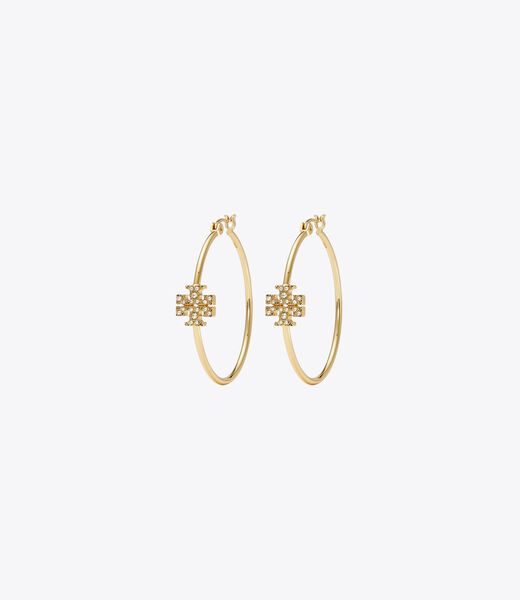 tory burch eleanor pave hoop earring