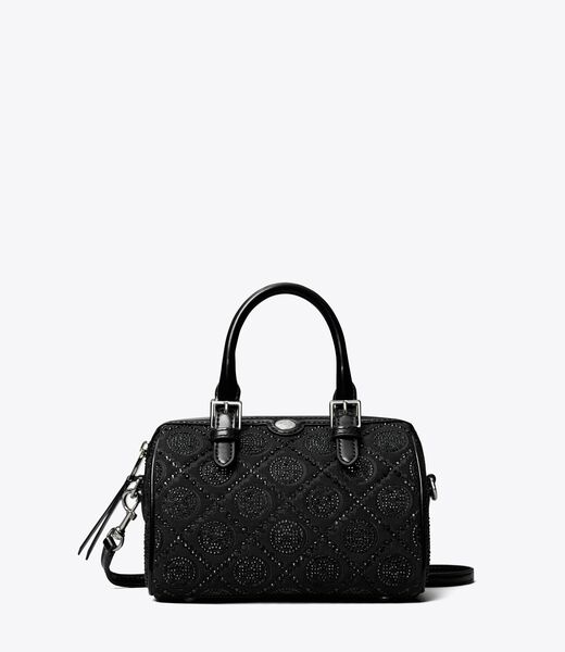 tory burch t monogram embellished petite barrel bag