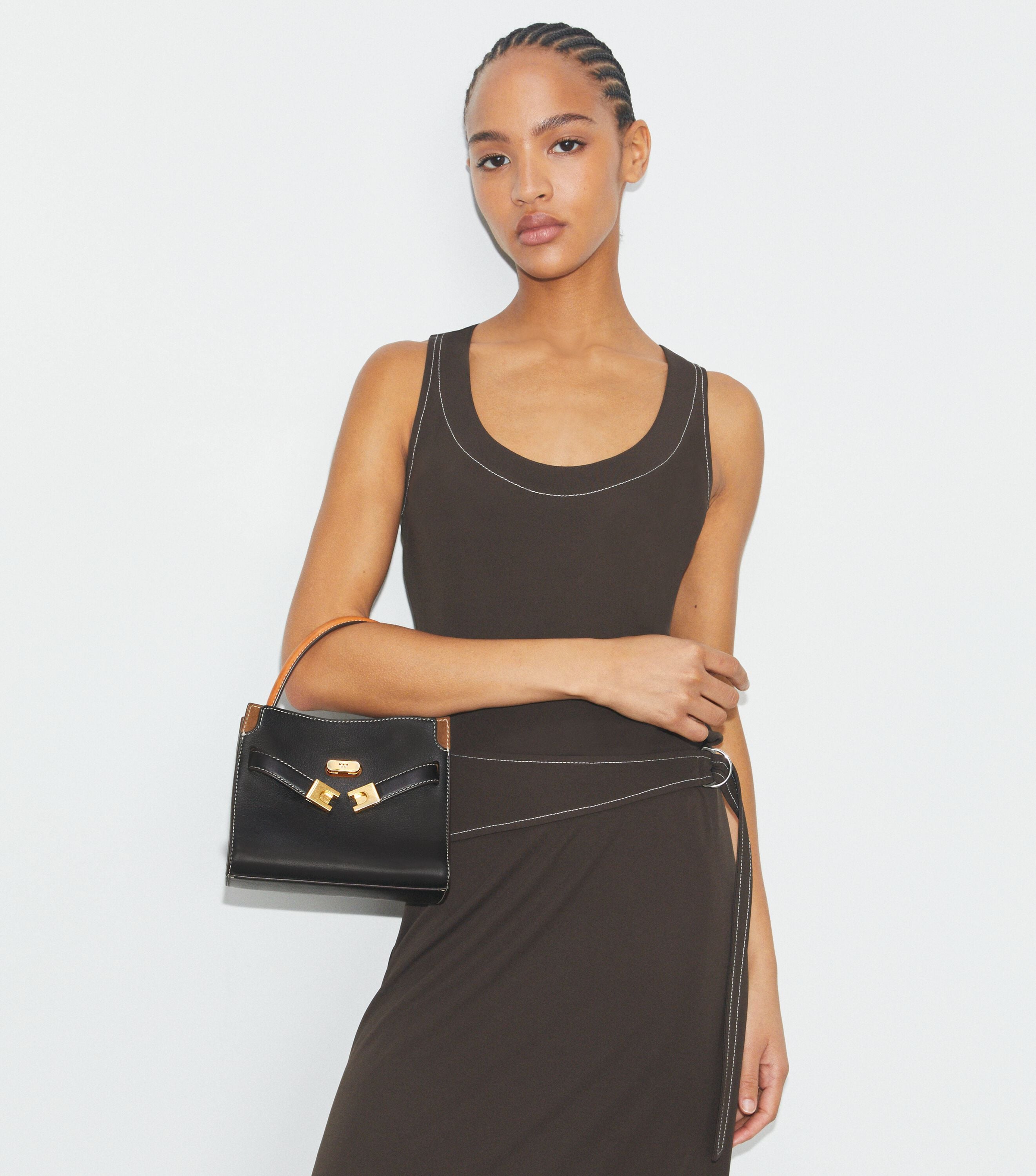 Petite Lee Radziwill Double Bag, Black | Tory Burch KW