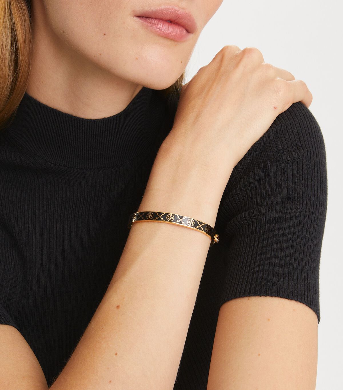 tory burch t monogram hinge bracelet