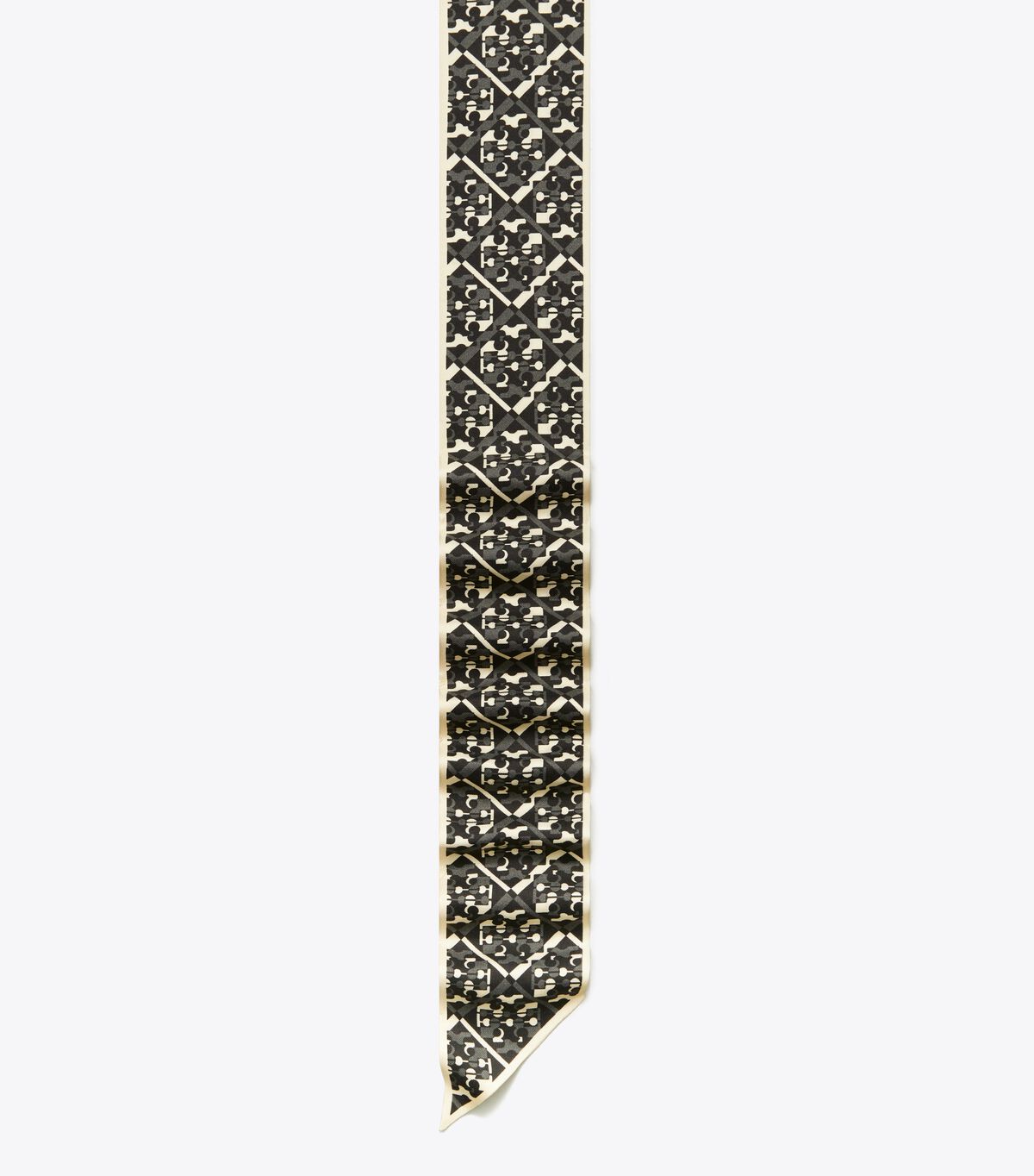 tory burch prismatic t monogram silk ribbon tie