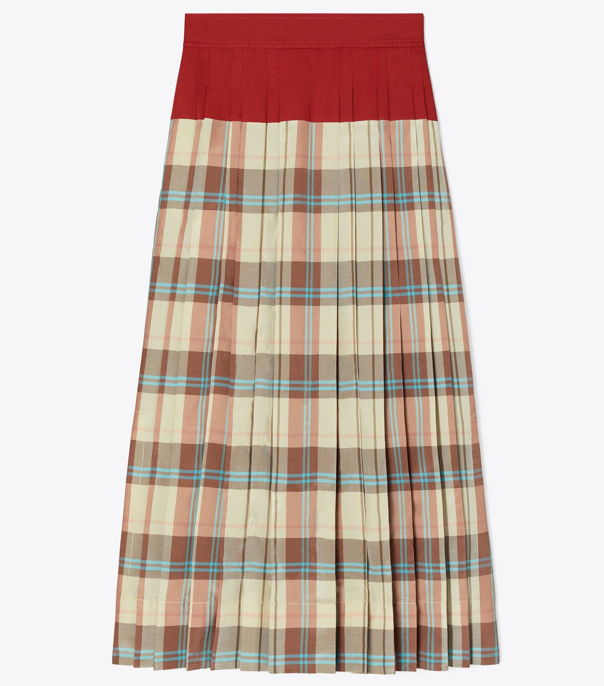 Plaid Silk Skirt