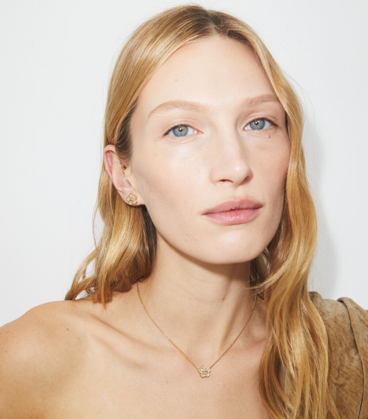 Forget Me Not Pave Stud Earrings tory burch forget me not pave stud earrings