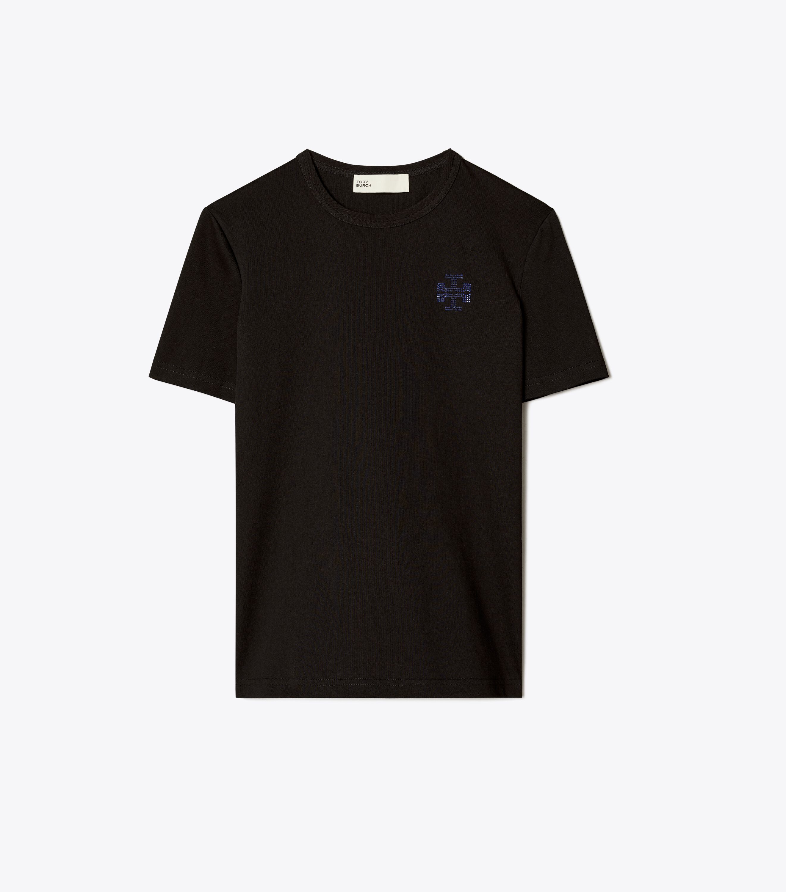 Tory Burch Embellished Logo T Shirt Tory Burch KW