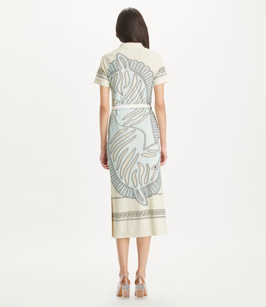 tory burch printed mesh polo dress