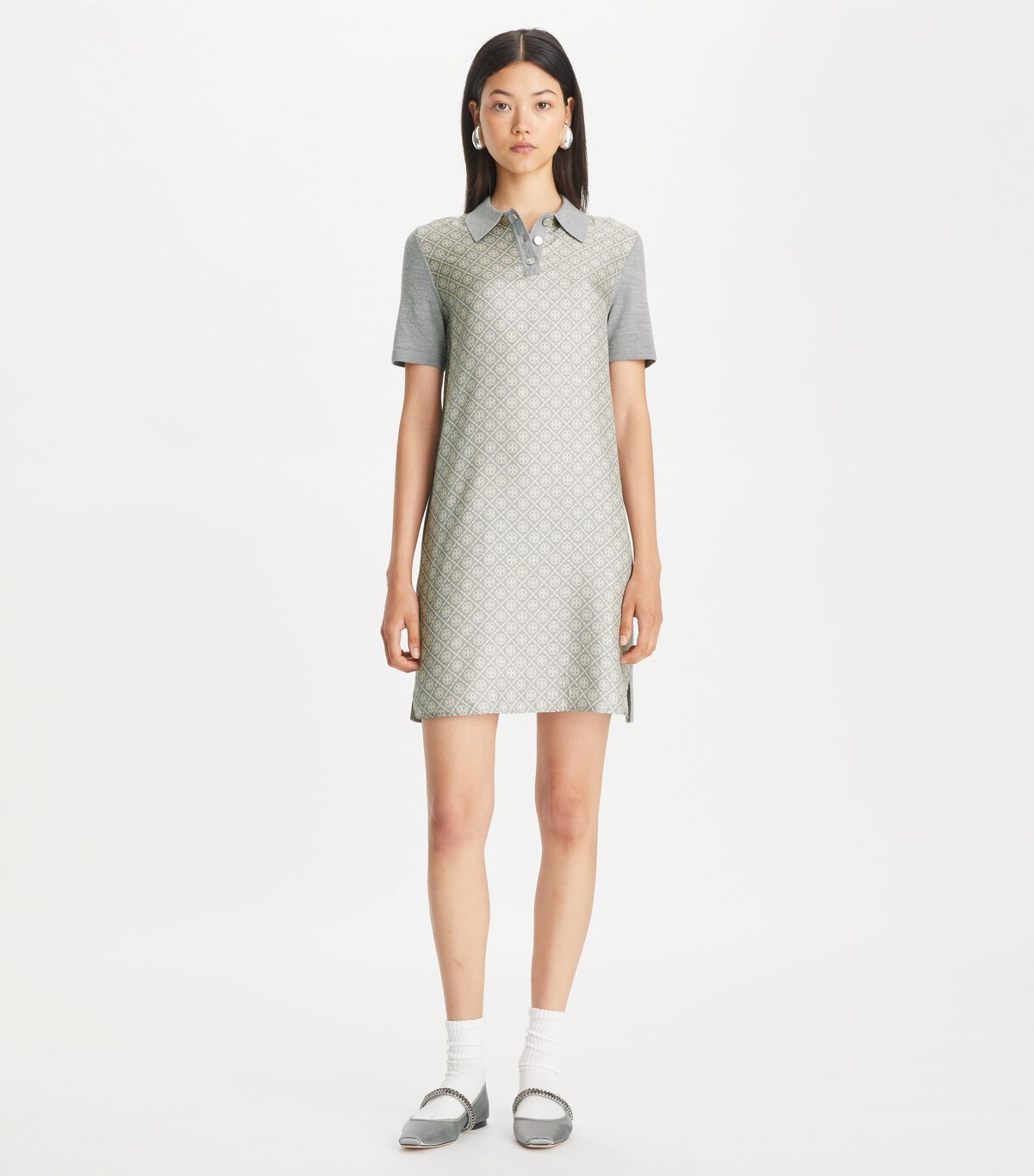 tory burch silk front polo dress