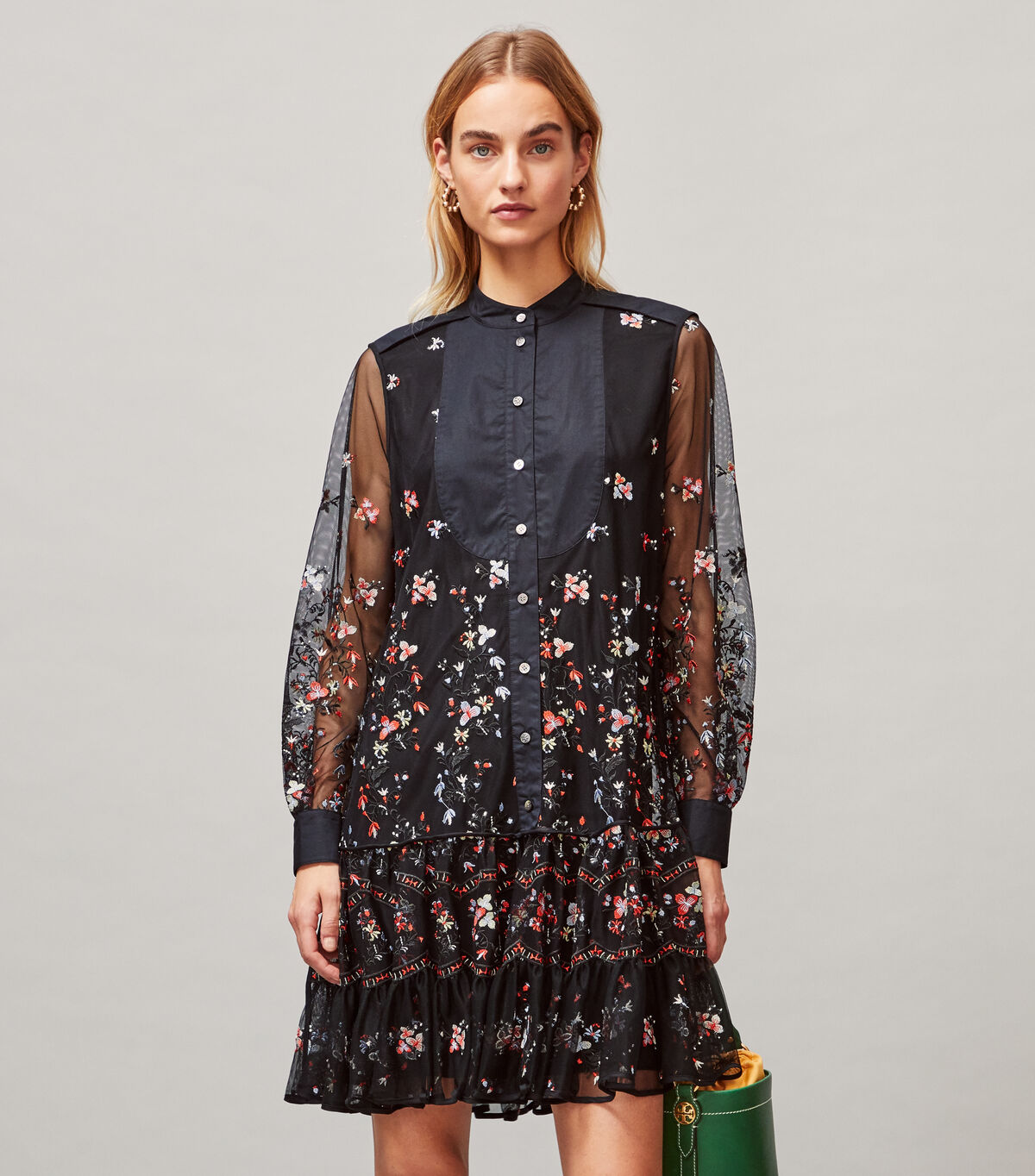 tory burch embroidered tunic
