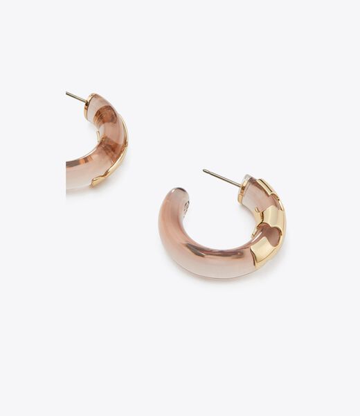 tory burch resin hoop earring