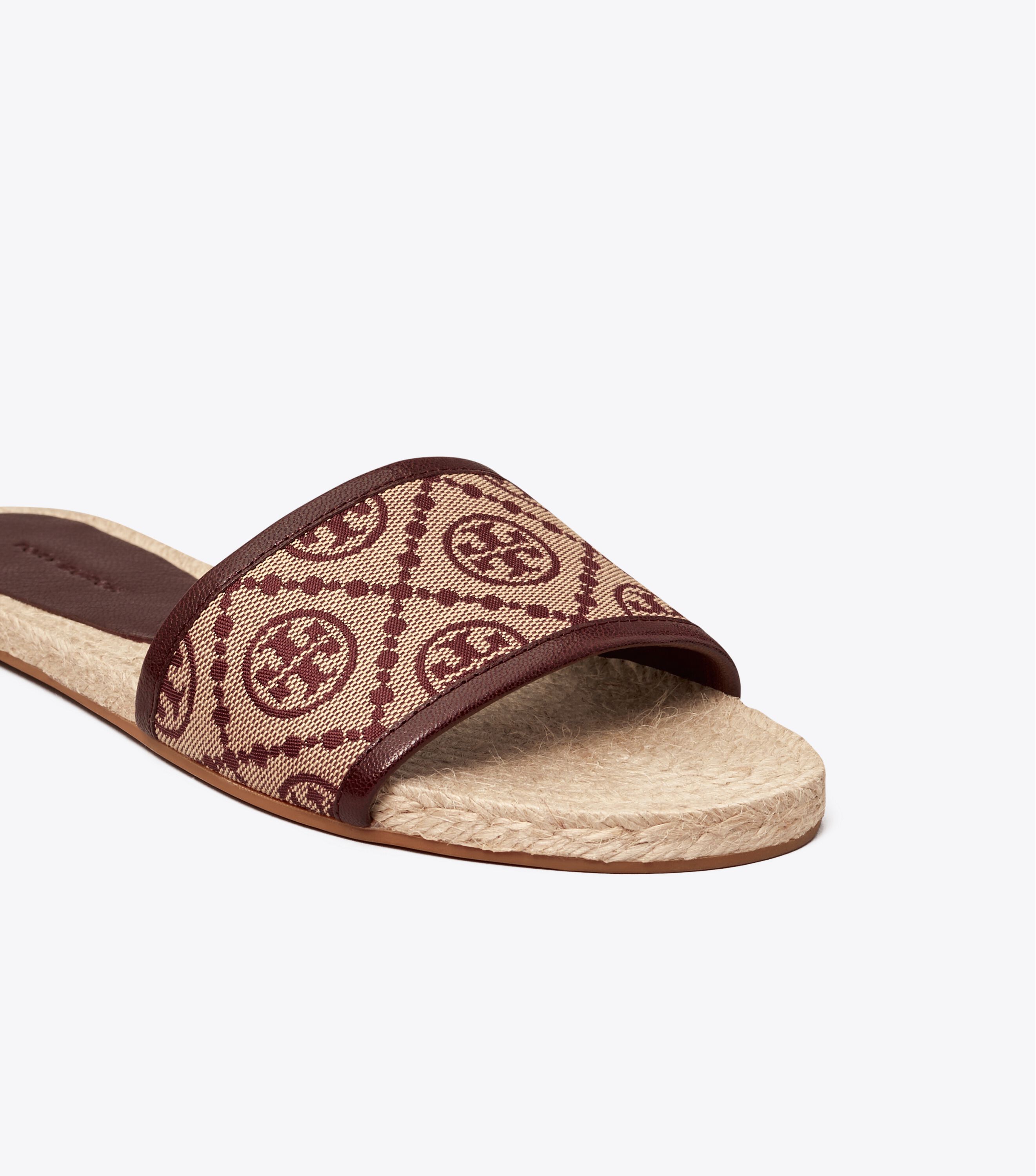 国内発☆Tory Burch T MONOGRAM ESPADRILLE SLIDE Tory Burch Women's T Monogram Espadrille Slides | Bloomingdale's