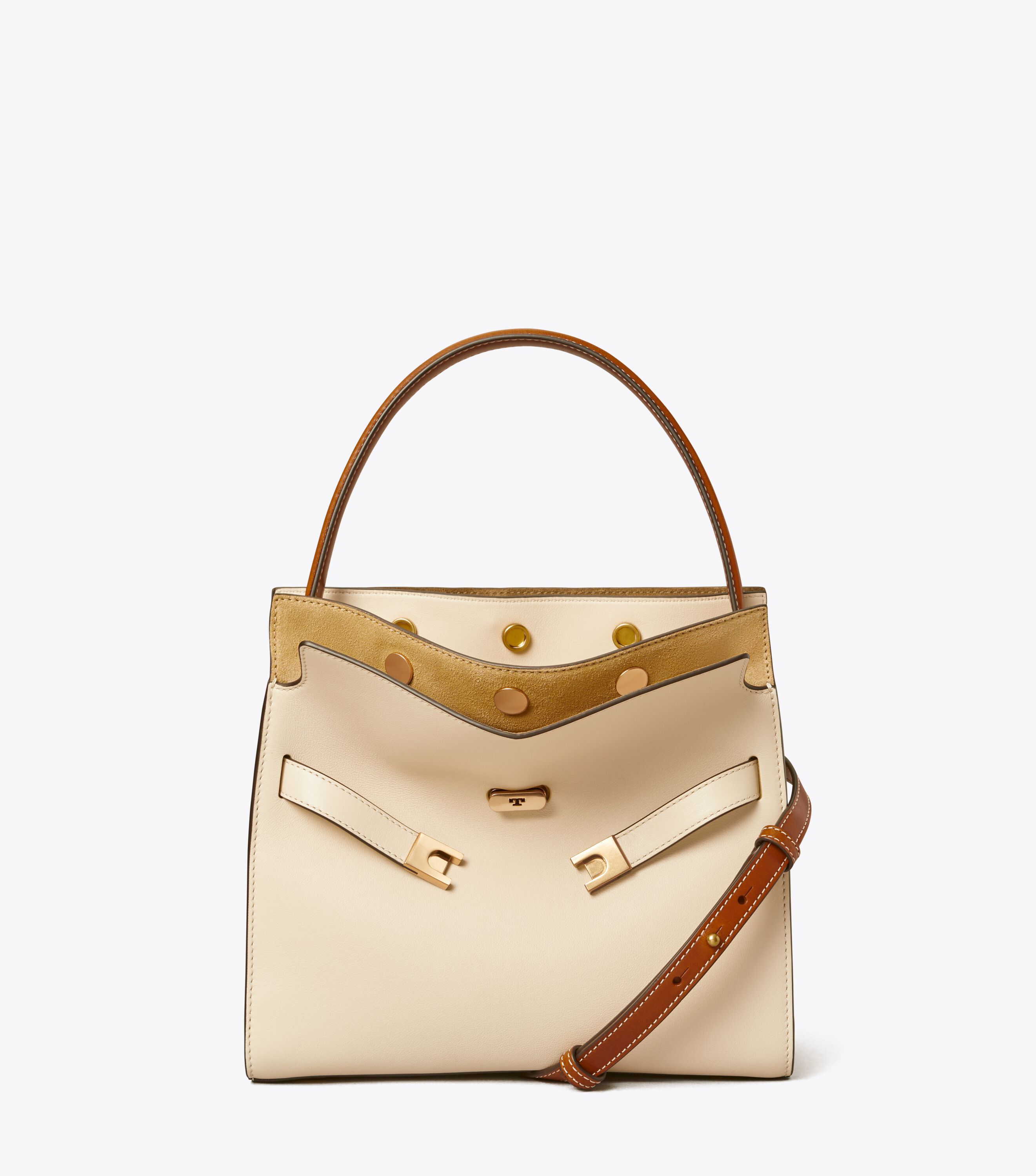 ハンドバッグ Tory Burch Borsa Lee Radziwill Piccola In Pelle Mini Lee Radziwill Top-Handle Bag: Women's Designer Mini