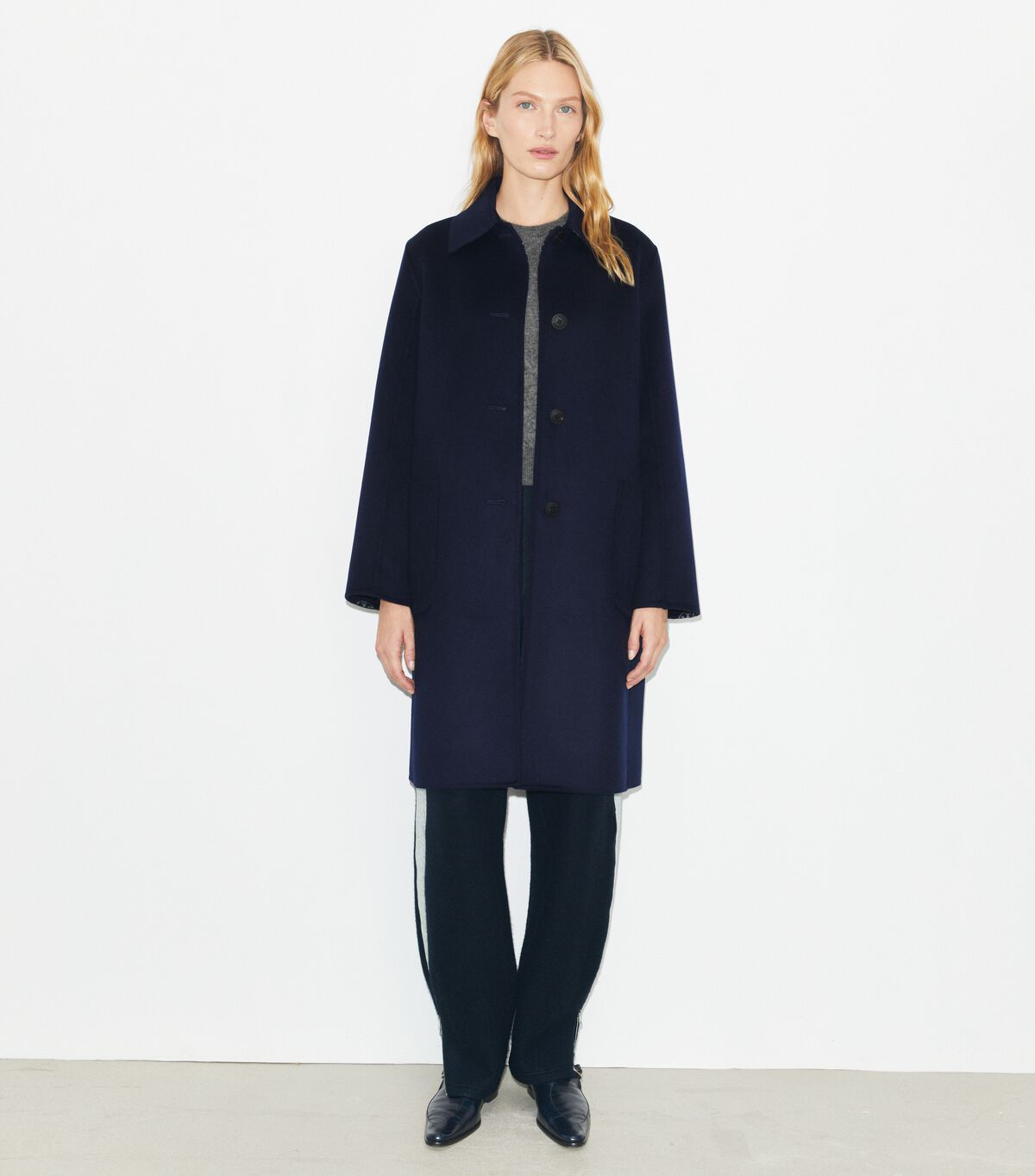tory burch t monogram jacquard wool coat