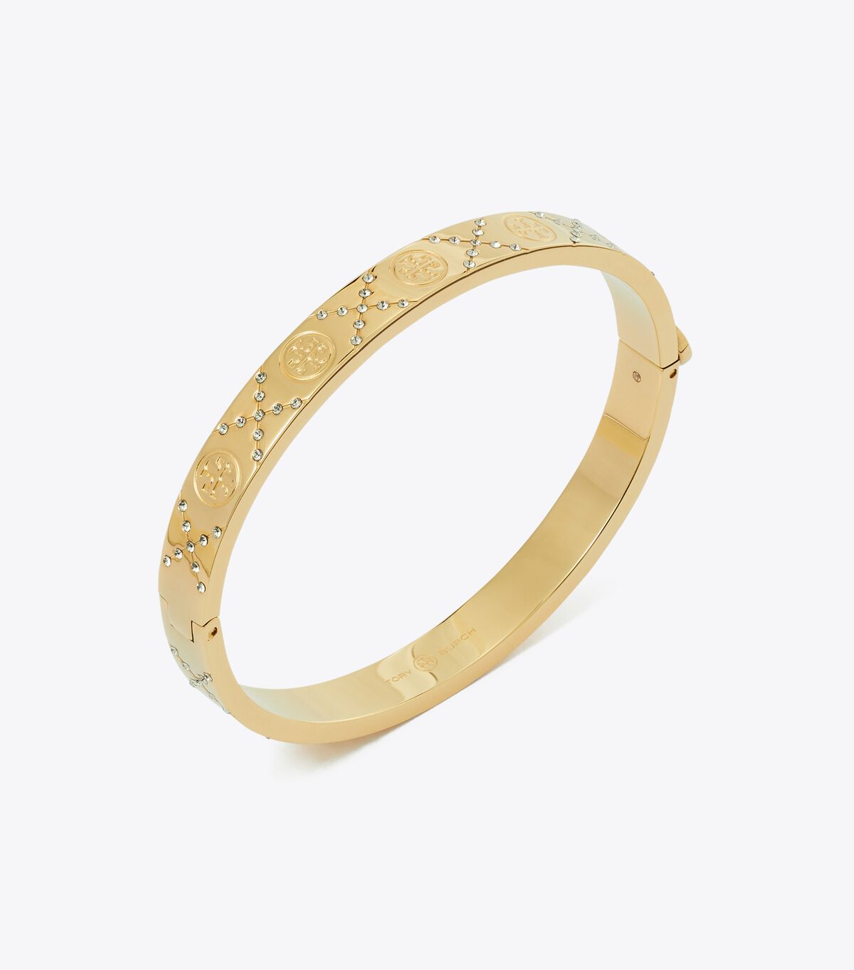 tory burch t monogram pave hinge bracelet