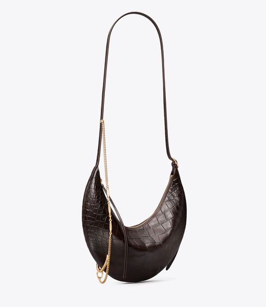 tory burch pierced croc embossed crossbody bag