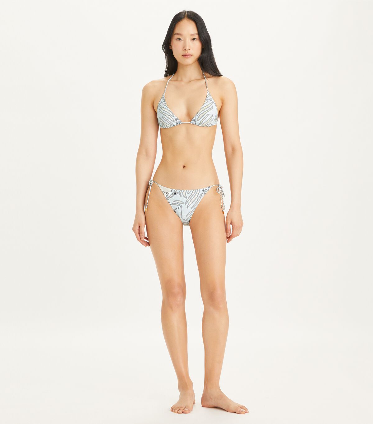 tory burch printed string bikini bottom