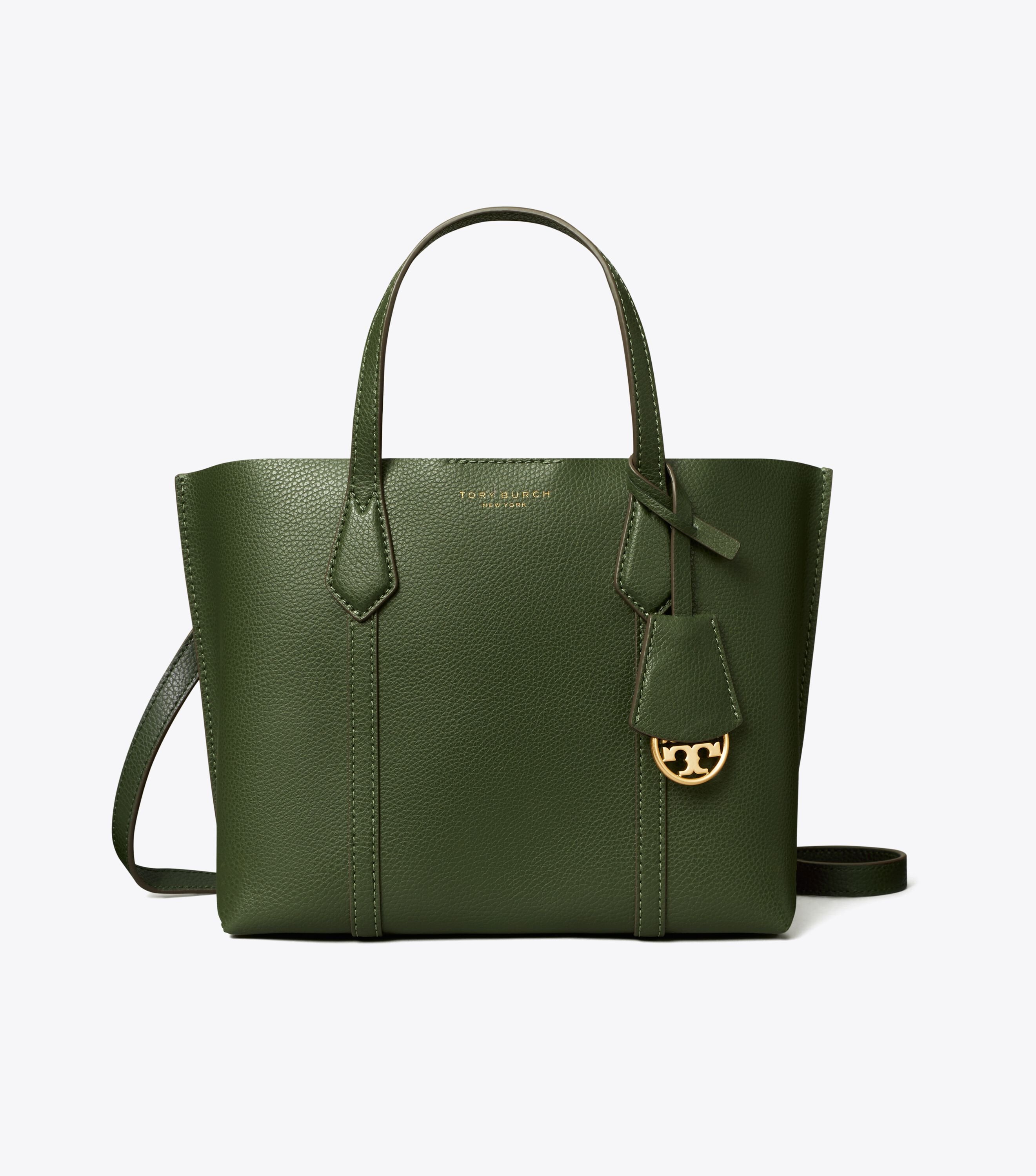 Perry Triple-Compartment Small Tote, Basil | Tory Burch KW