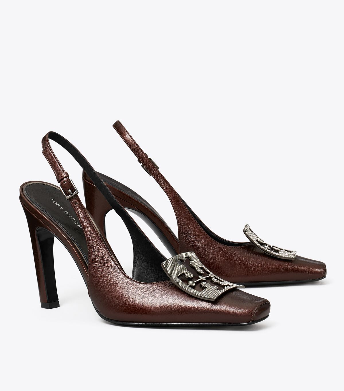 tory burch pav cut out logo heel