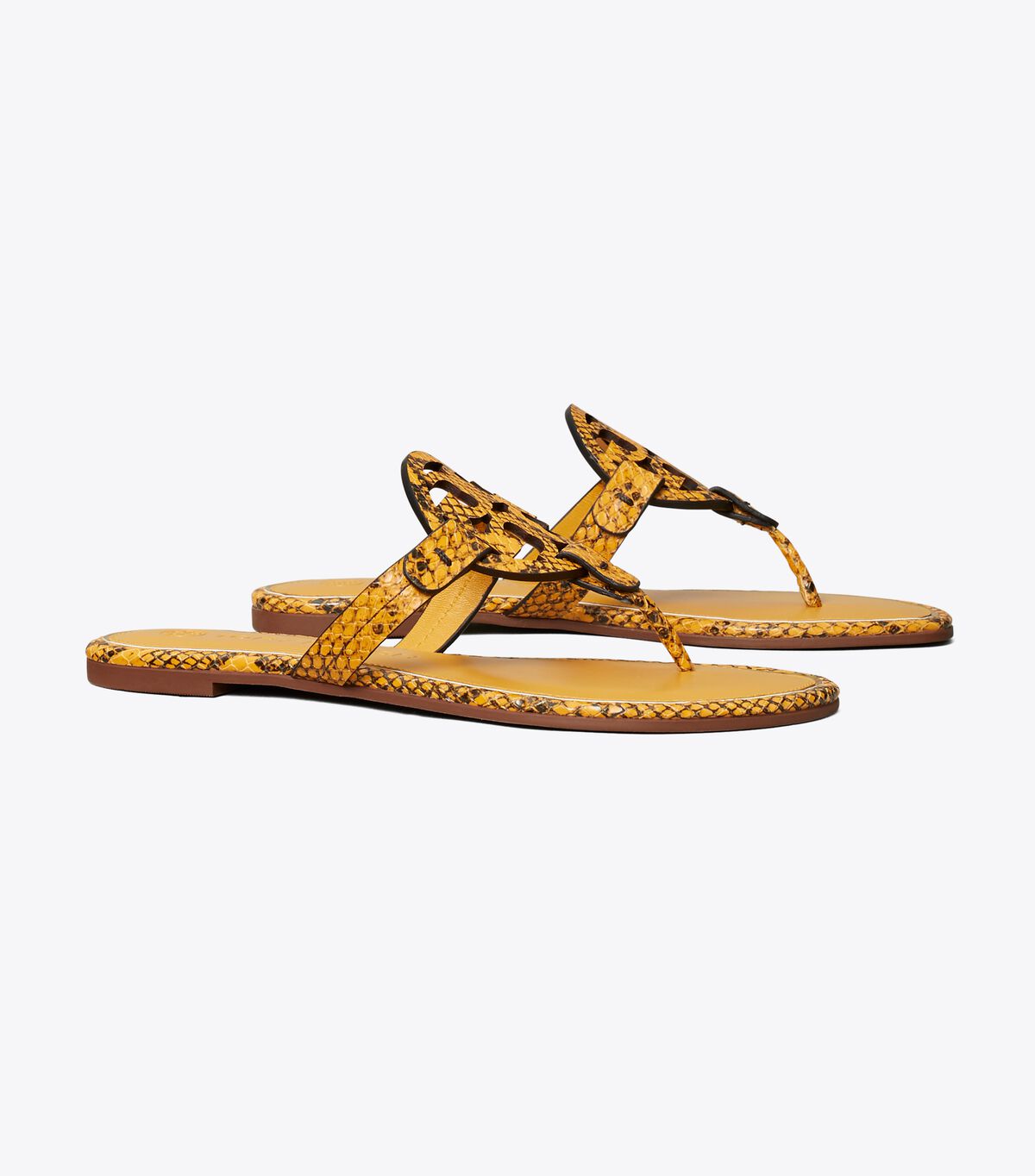tory burch miller sandal embossed leather