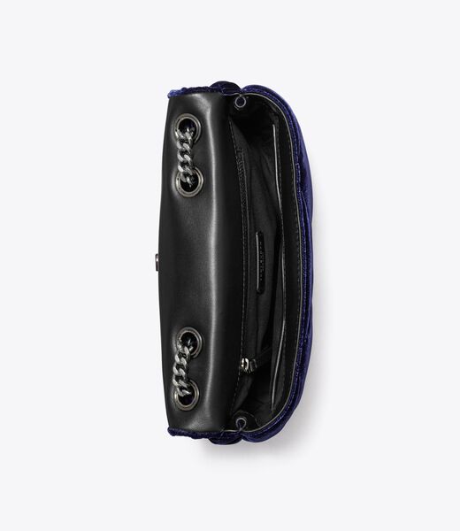 tory burch حقيبة كتف كيرا دايموند كوالت فيلفيت بافيه صغيرة