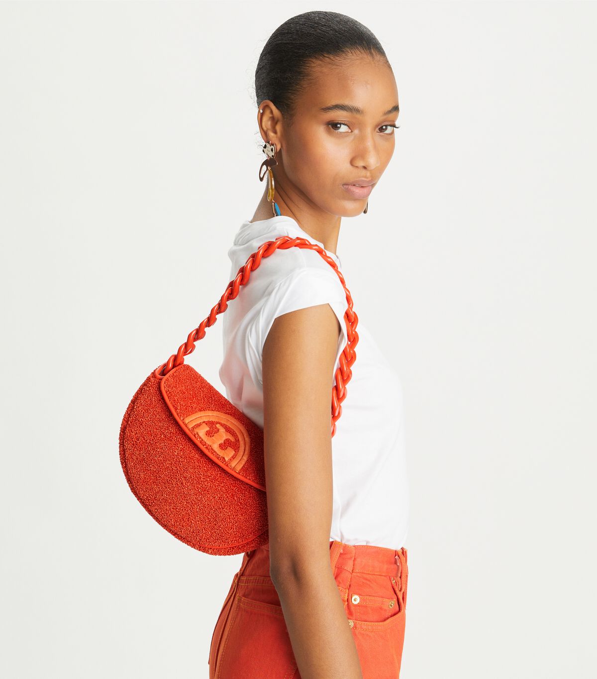 tory burch mini fleming soft raffia crescent