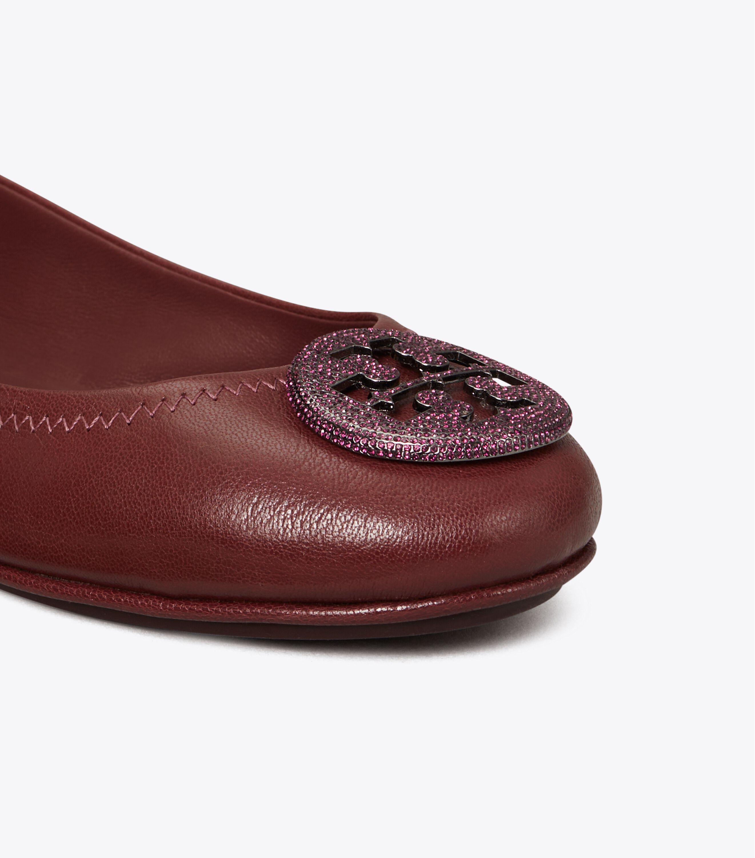 Minnie Travel Ballet Flat, Pavé, Claret | Tory Burch KW