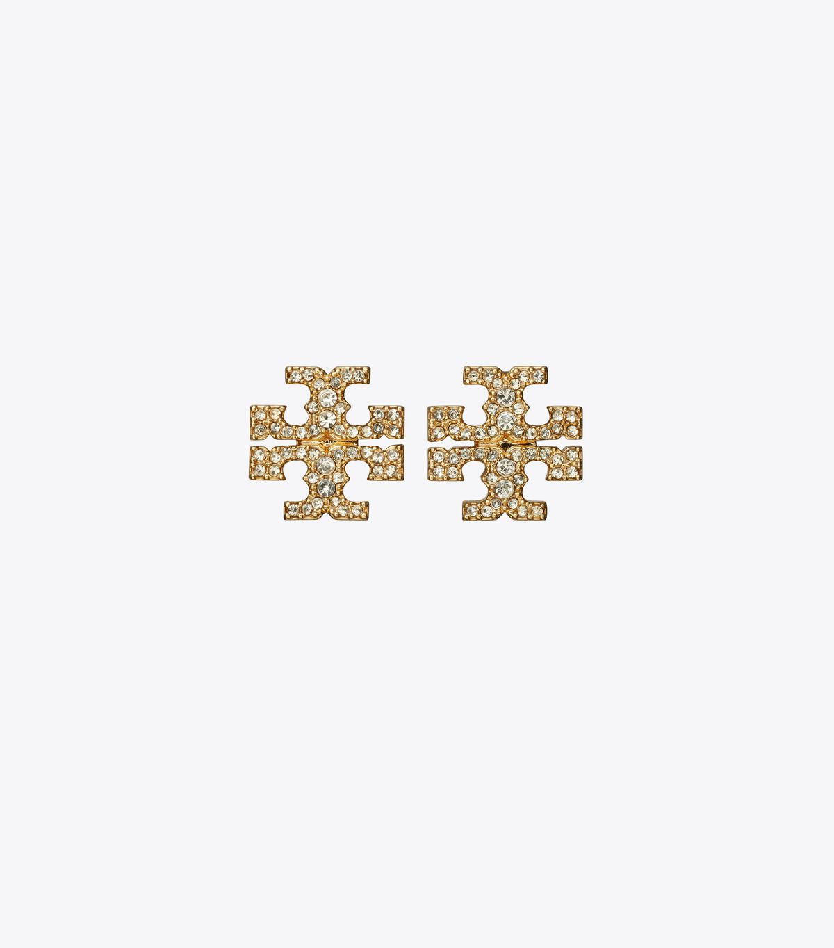 tory burch icon pave stud earrings