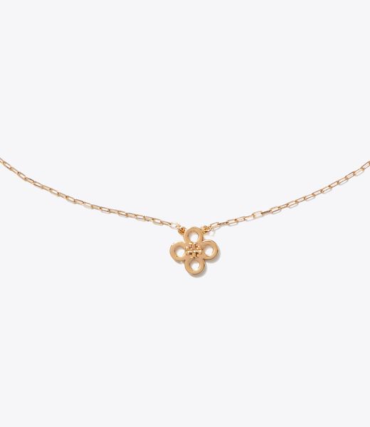 tory burch forget me not clover pendant necklace