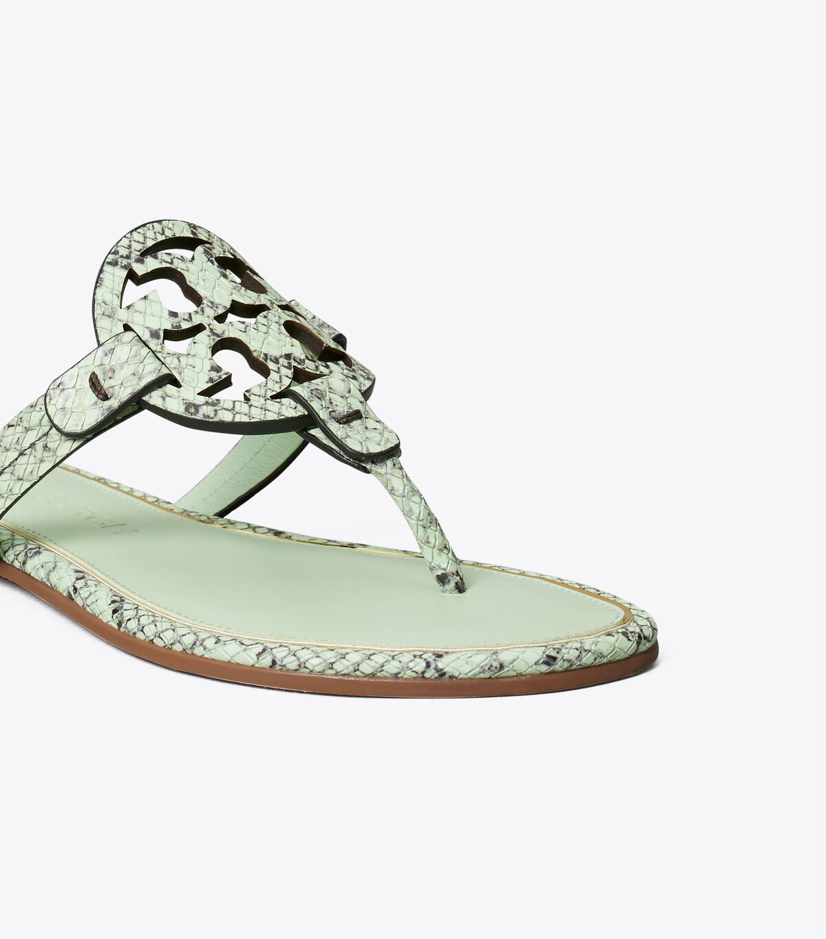 tory burch miller sandal embossed leather