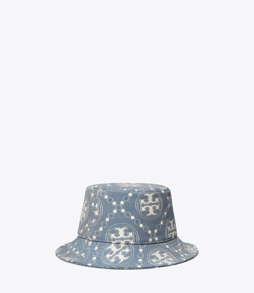 tory burch t monogram short brim bucket hat