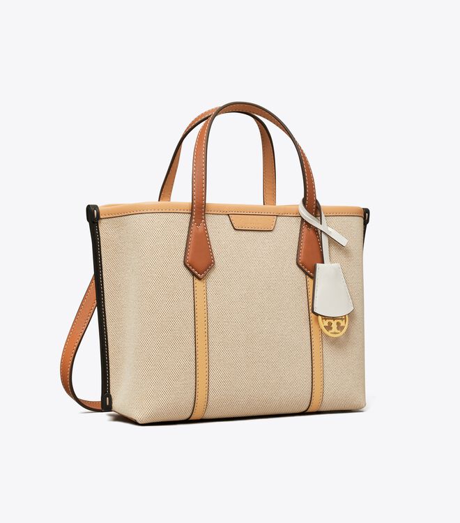 Tory Burch Perry Canvas Small Triple-Compartment Tote Bag