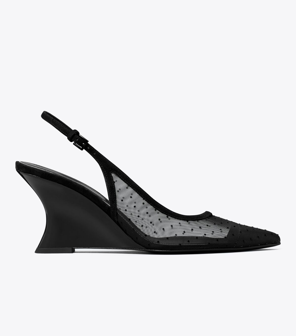 tory burch double t buckle wedge