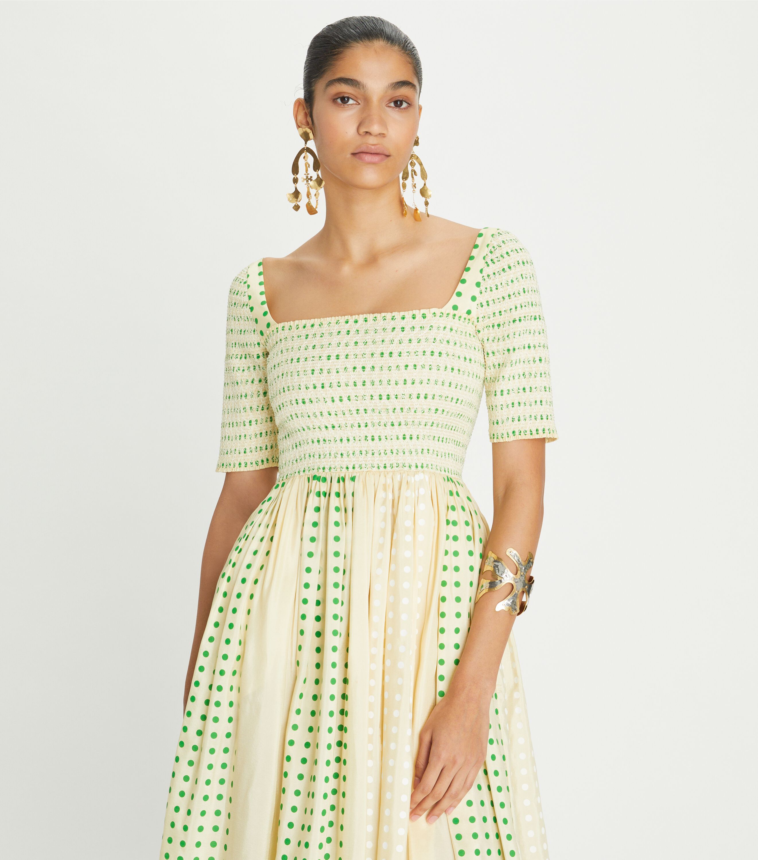 Tory burch smocked dress discount