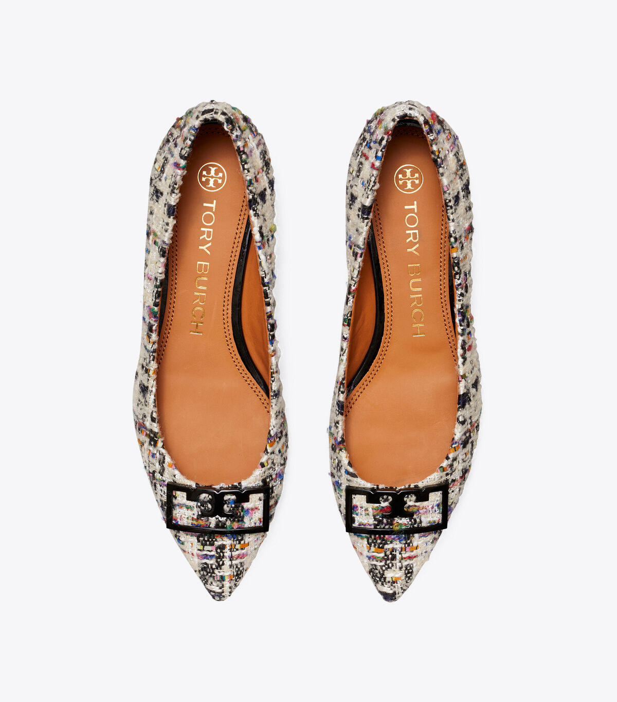 tory burch gigi tweed pointed toe flat