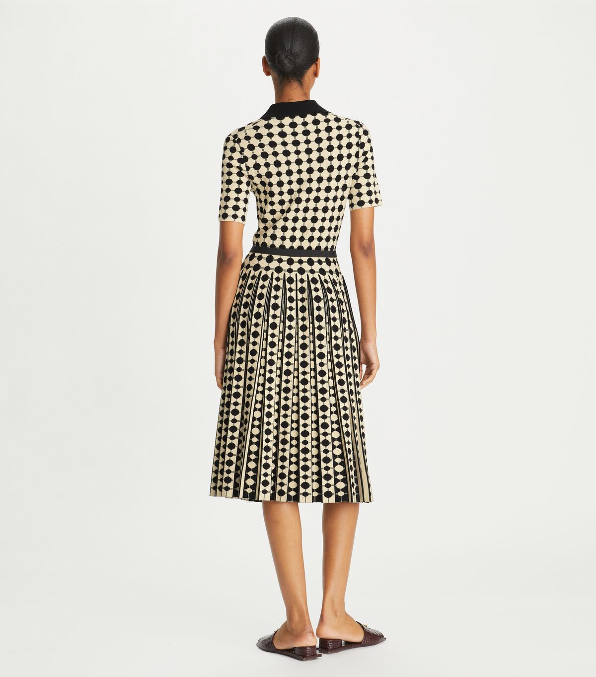 tory burch jacquard viscose polo dress