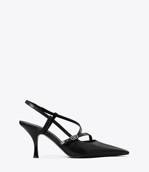 tory burch حذاء بإبزيم مزدوج على شكل حرف t