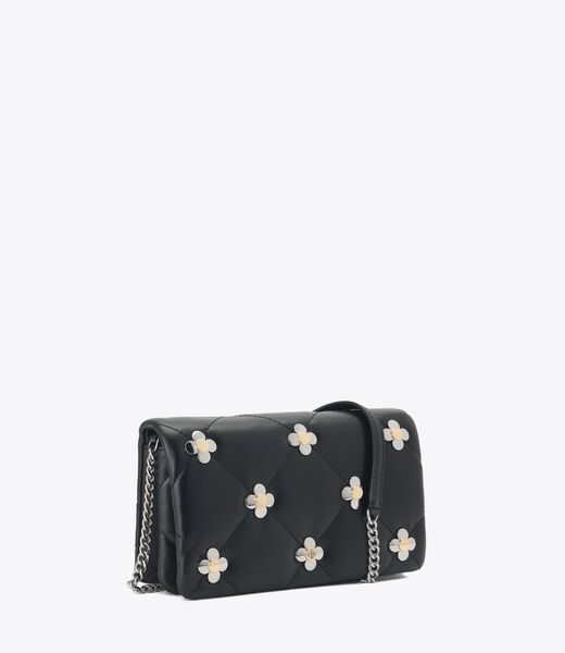 tory burch kira diamond quilt multi clover chain wallet